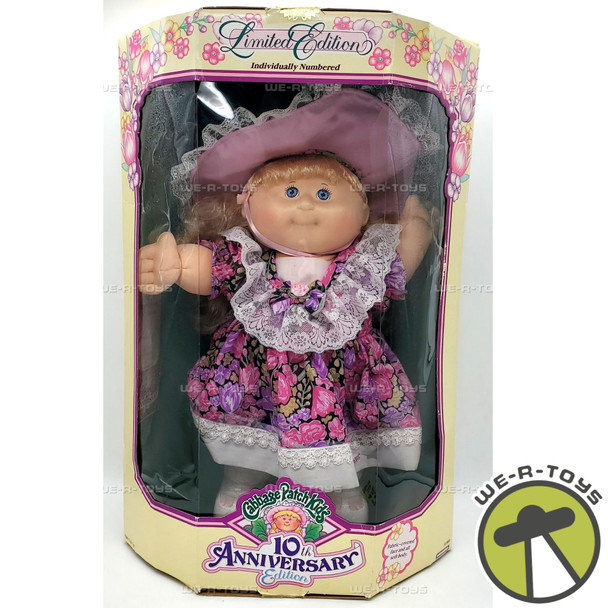 Cabbage Patch Kids 10th Anniversary Ed. Blonde Hair Floral Dress 31960 Hasbro