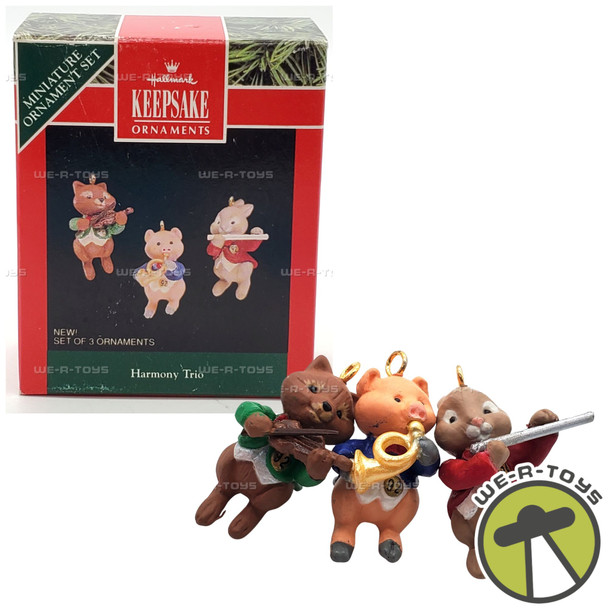 Hallmark Keepsakes 1992 Harmony Trio Set of 3 Christmas Ornaments NEW