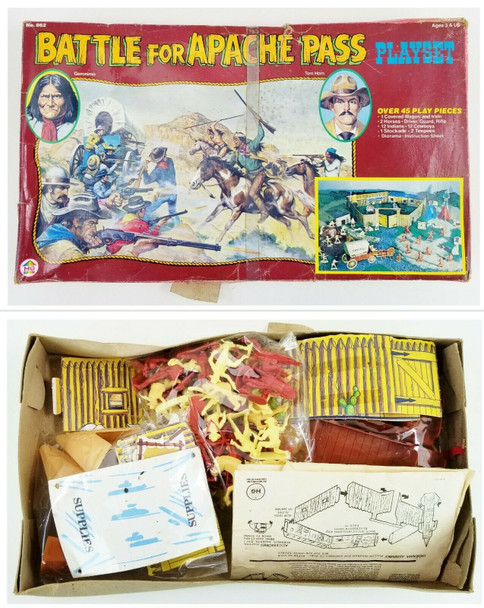 Battle for Apache Pass Playset with Over 45 Play Pieces Geronimo Horn H-G No 862
