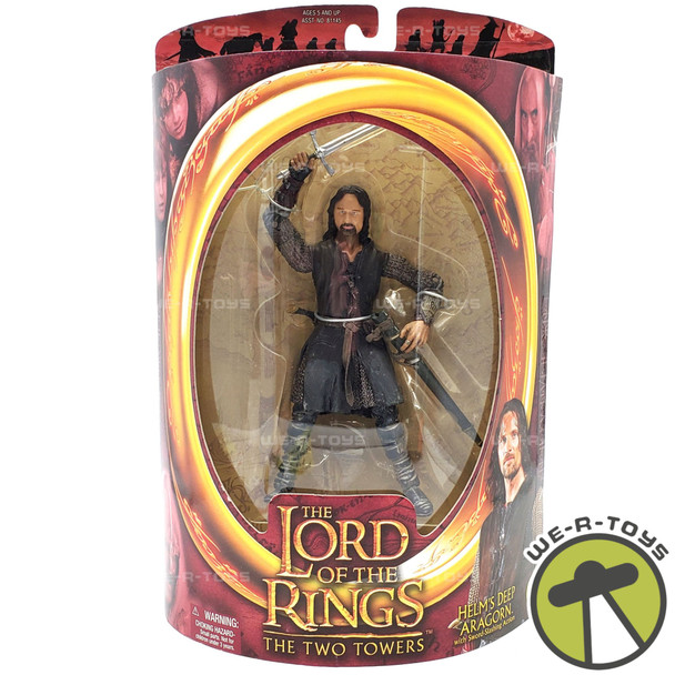 Lord of the Rings The Two Towers Helms Deep Aragorn Action Figure Toy Biz 2002
