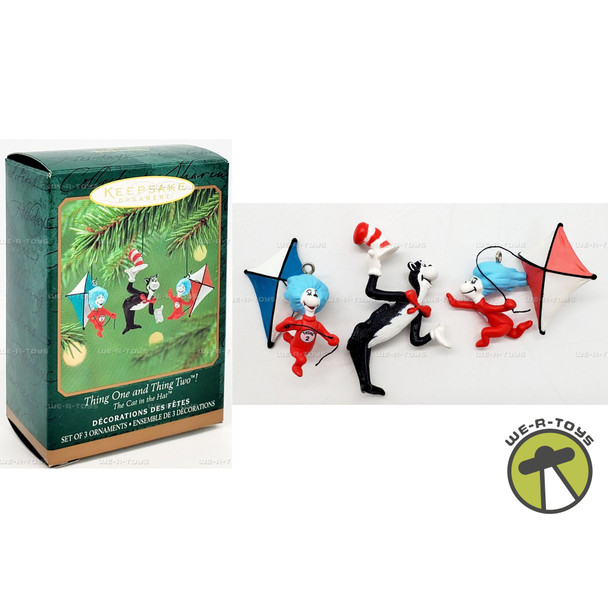 Hallmark Miniature Keepsake Ornaments The Cat in the Hat Things One & Two 2001