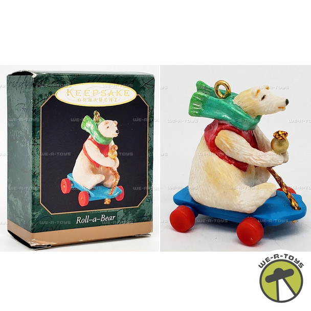 Hallmark Keepsake Miniature Ornament Roll-a-Bear 1999