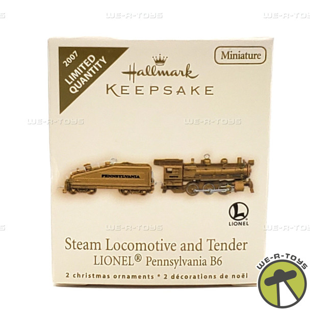 Hallmark Keepsakes 2007 Steam Locomotive and Tender Mini Christmas Ornament NEW