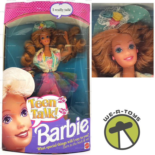 Teen Talk Barbie Doll Curly Blonde Hair 1991 Mattel #5745