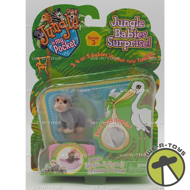 Jungle Babies Surprise Jungle In My Pocket Series 3 Gorilla Playset 07-09 MEG