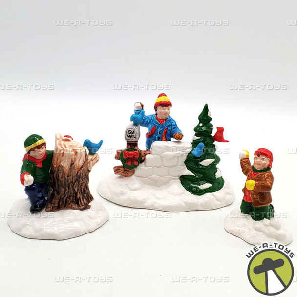 Department 56 Snow Village Snowball Fort Set of 3 No. 54143 NEW