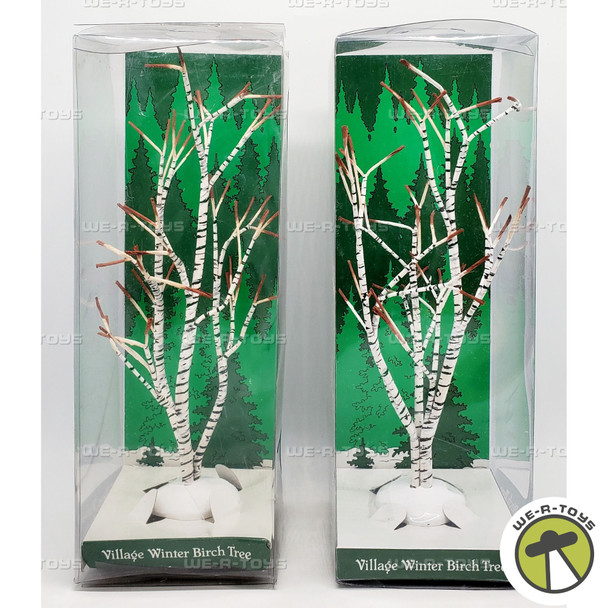 Department 56 Village Winter Birch Tree Lot of 2 52167