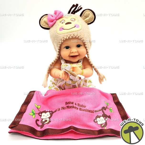 Ashton Drake Hats Off Series Being A Baby Is No Monkey Business Girl Doll NEW