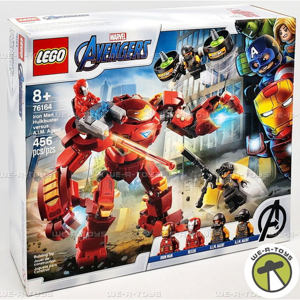 LEGO Marvel Avengers Iron Man Hulkbuster Versus A.I.M. Agent Building Set 76164