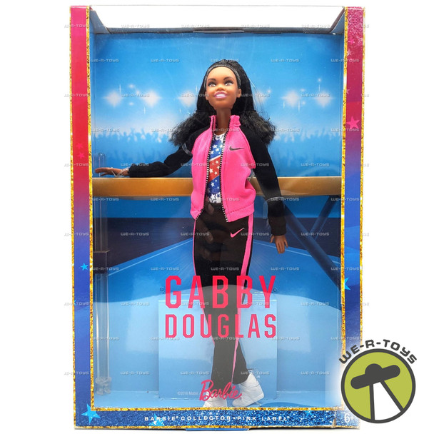 Gabby Douglas Barbie Doll Barbie Collector Pink Label 2016 Mattel #FGC34