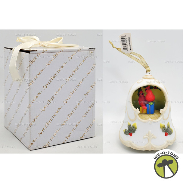 Apple Tree Design Red Cardinal Birds Musical Christmas Bell Ornament 61979