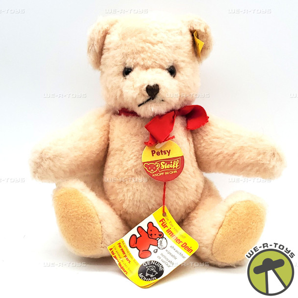 Steiff Original Tan Mohair Petsy Bear 8'' Plush