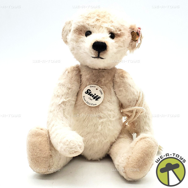 Steiff Original White Mohair Event 2013 Flora Bear 6'' Plush 421280