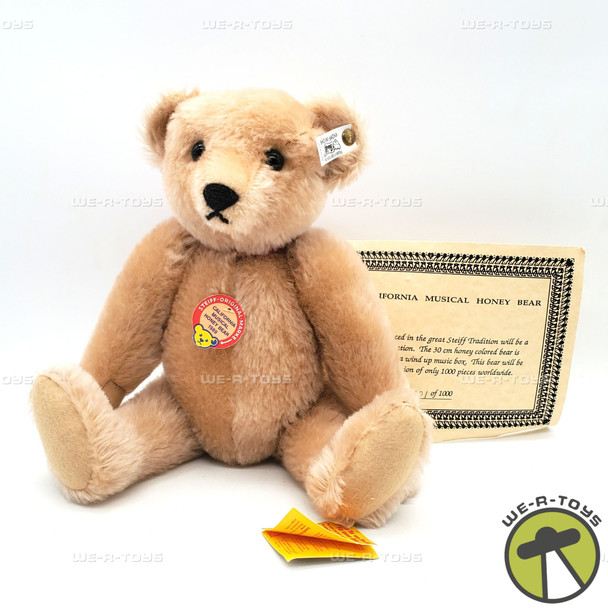 Steiff Original California Musical Honey Bear 12'' Plush #029332