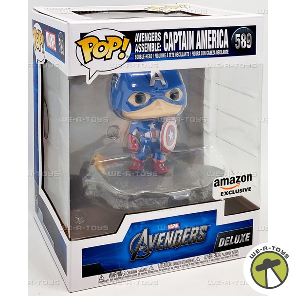 Funko POP Marvel Avengers Assemble Captain America 589 Bobble Head Vinyl Figure