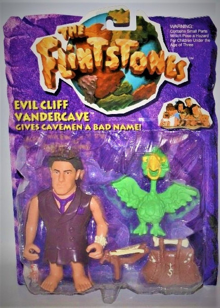 The Flintstones Movie Evil Cliff Vandercave Action Figure 1993 Mattel #11658