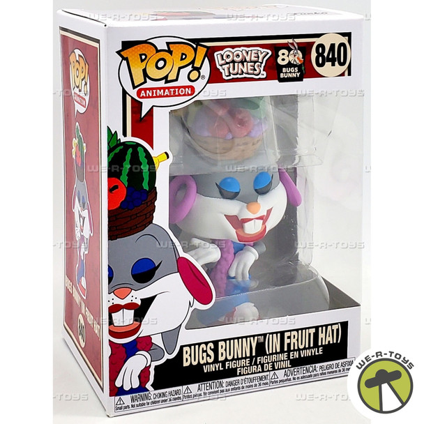 Funko POP Animation Looney Tunes Bugs Bunny 80th Fruit Hat Bugs Bunny 840 Figure