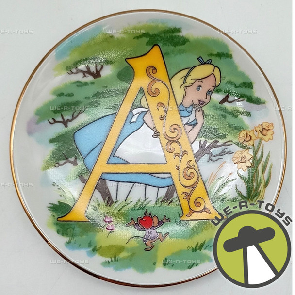Disney's Alphabet Collection A For Alice Mini Plate Walt Disney Productions 1980