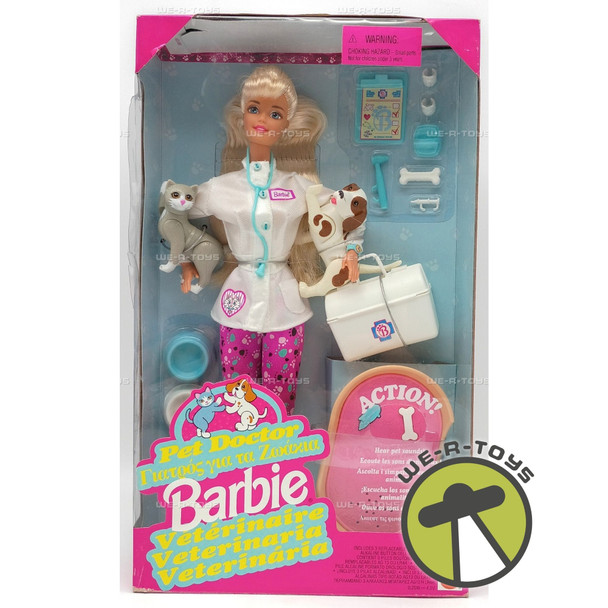 Pet Doctor Barbie & Pets Greek Language Package Variation Doll 1996 Mattel