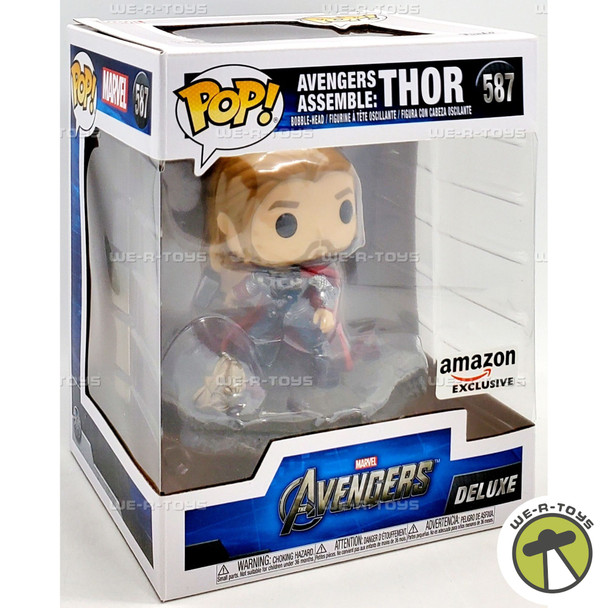 Funko POP Deluxe Marvel Avengers Assemble Series Thor 587 Bobble Head Figure