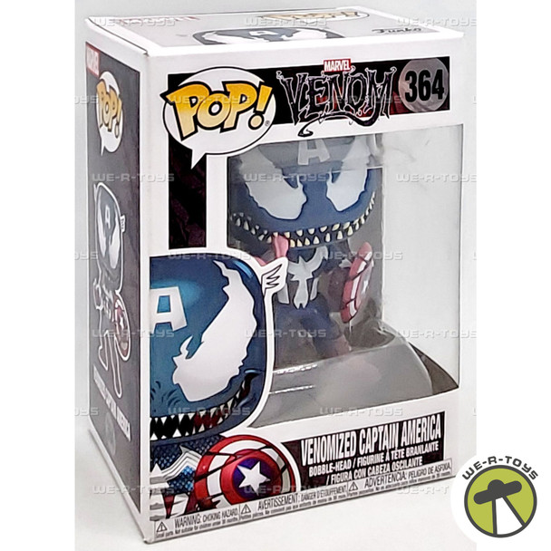Funko POP Marvel Venom Venomized Captain America 364 Vinyl Bobble Head Figure