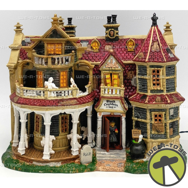 Lemax Black Cauldron Inn Spooky Town Collection Porcelain Lighted House 2002