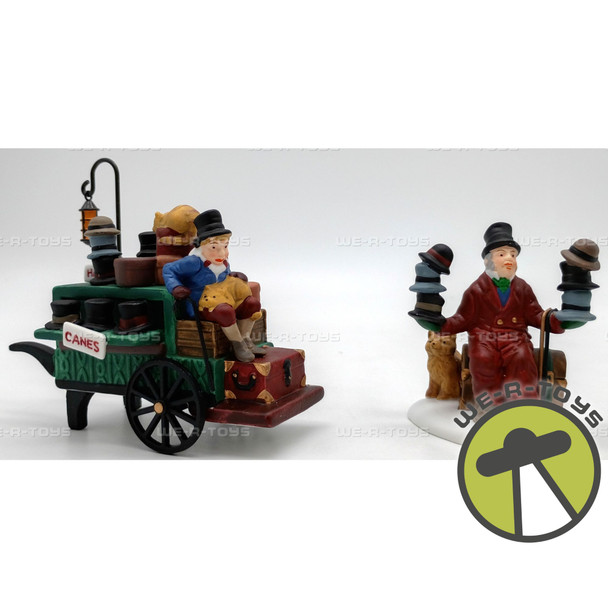 Department 56 Chelsea Market Hat Monger & Cart Two Set Village Accessories 58392