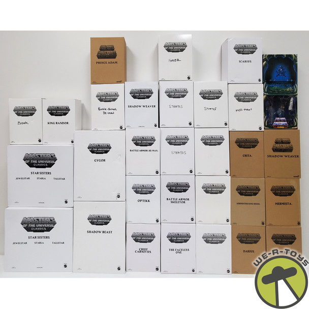 Master of the Universe Lot of 30 Boxes ONLY Mattel Classics Super7