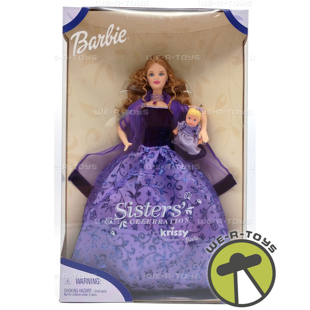 Sisters Celebration Barbie With Baby Sister Krissy Dolls 2000 Mattel # 27148