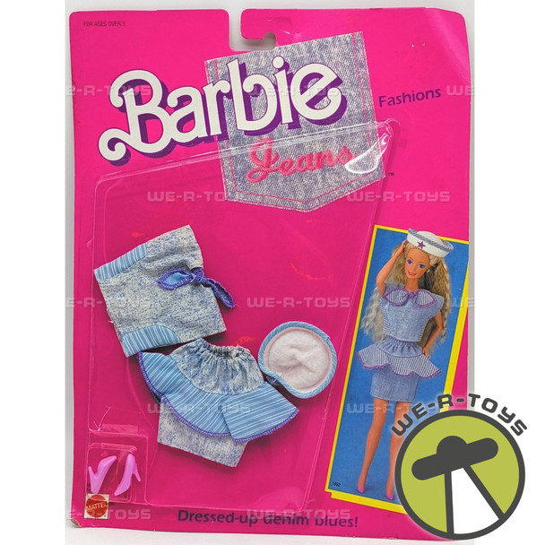 Barbie Jeans Fashions Barbie Doll Skirt Outfit Sailor Look #1692 Mattel 1988