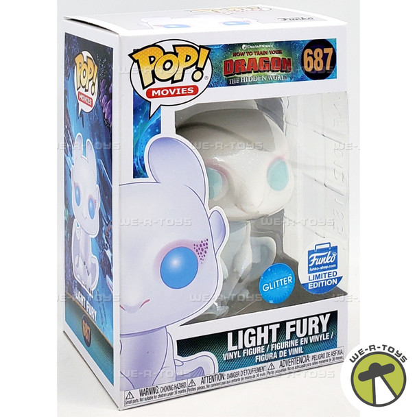 Funko POP Movies How to Train Your Dragon 687 Light Fury Glitter Vinyl Figure