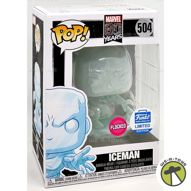 Funko POP Marvel 80 Years Iceman Flocked 504 Vinyl Bobble Head Figure