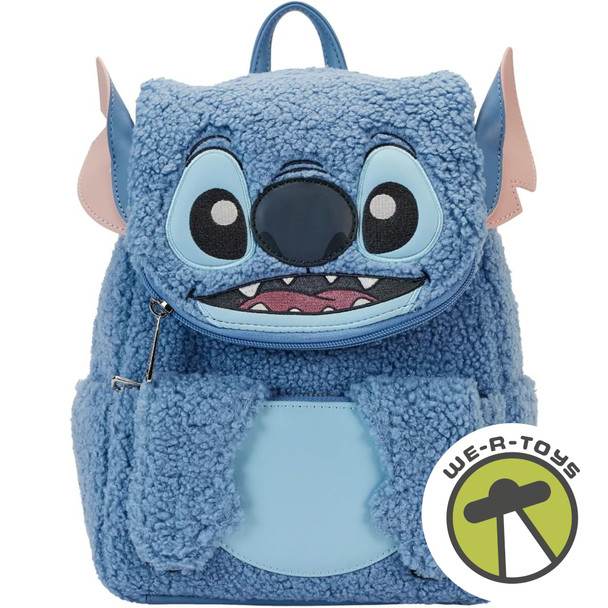 Lilo & Stitch Plush Stitch Sherpa Mini-Backpack Loungefly
