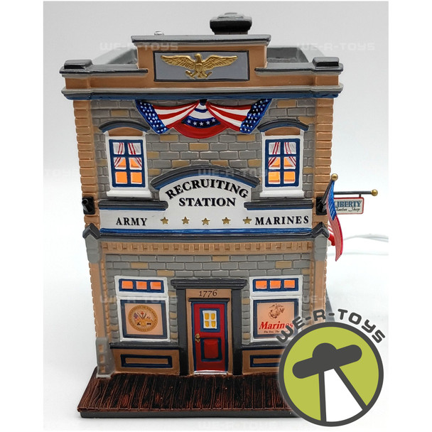 Department 56 Armed Forces Recruiting Station Village Lighted Building 55081