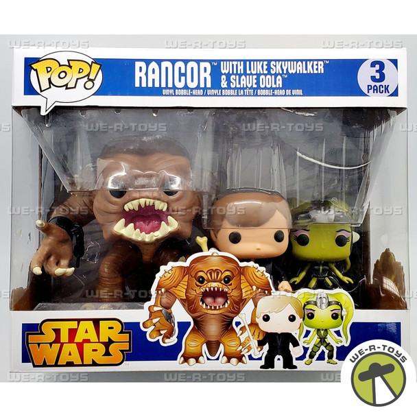 Funko POP Star Wars Rancor with Luke Skywalker & Slave Oola Vinyl Figure 3 Pack