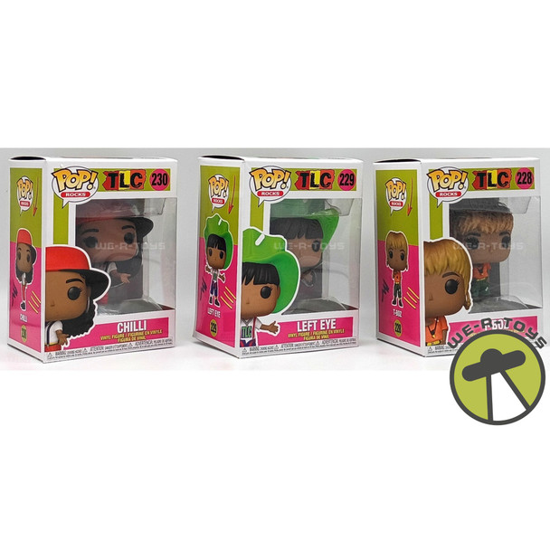 Funko Pop! Rocks TLC Left Eye Chilli & T-Boz 228/ 229/230 Vinyl Pop Figures Set