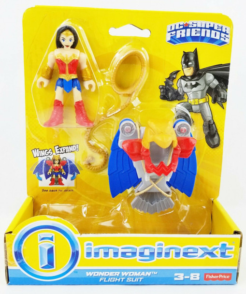 DC Super Friends Wonder Woman Flight Suit Action Figure Imaginext Fisher Price