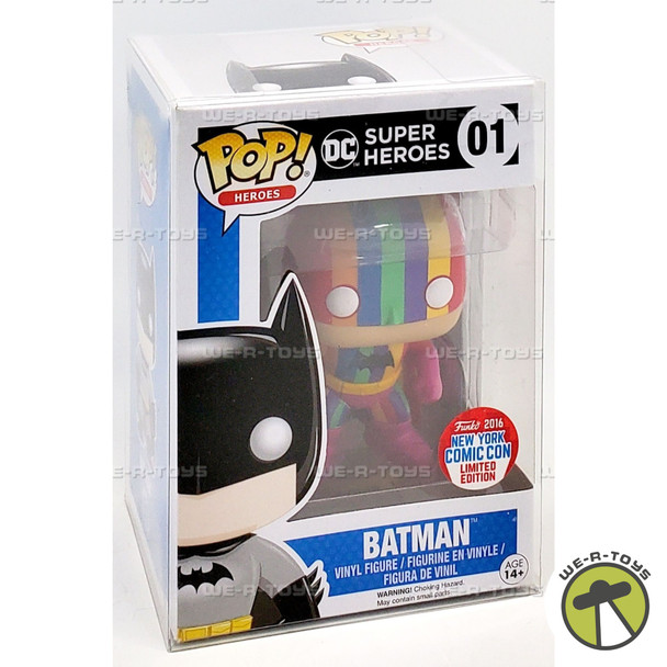 Funko POP! Heroes DC Super Heroes 01 Batman Rainbow Vinyl Figure 2016 NYCC