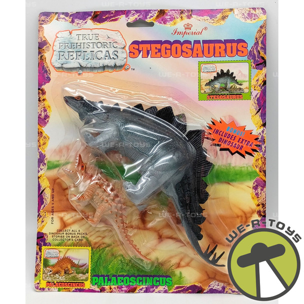 True Prehistoric Replicas Stegosaurus & Palaeoscincus Dinosaur Set Imperial 1992