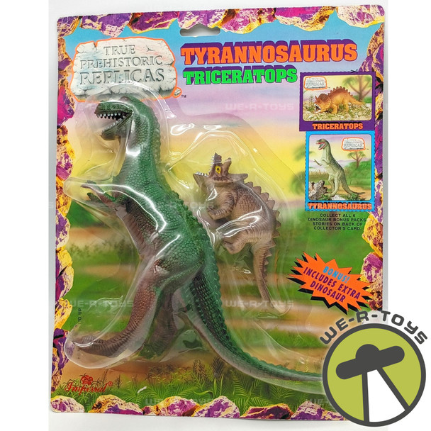 True Prehistoric Replicas Tyrannosaurus/Triceratops Figures 1992 Imperial 6888A