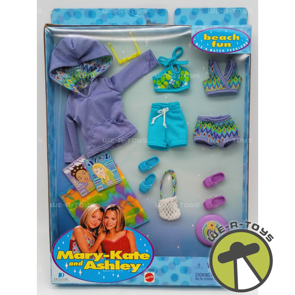 Mary-Kate and Ashley Beach Fun Mix N Match Doll Fashions Set 1999 Mattel 26562