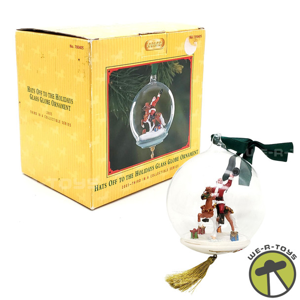 Hats Off To The Holidays 2005 Glass Globe Ornament Breyer #700405