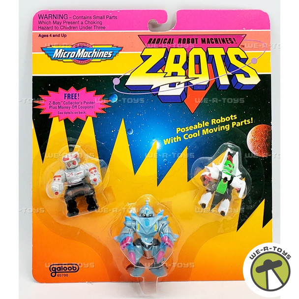 Micro Machines ZBots Blayde Protok Zentek Figure 3 Pack 1993 Galoob 65714