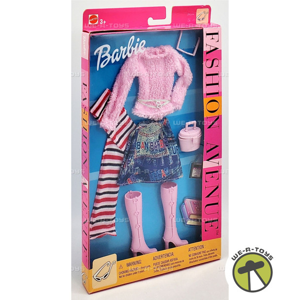 Barbie Fashion Avenue Fuzzy Pink Sweater 2002 Mattel 25701
