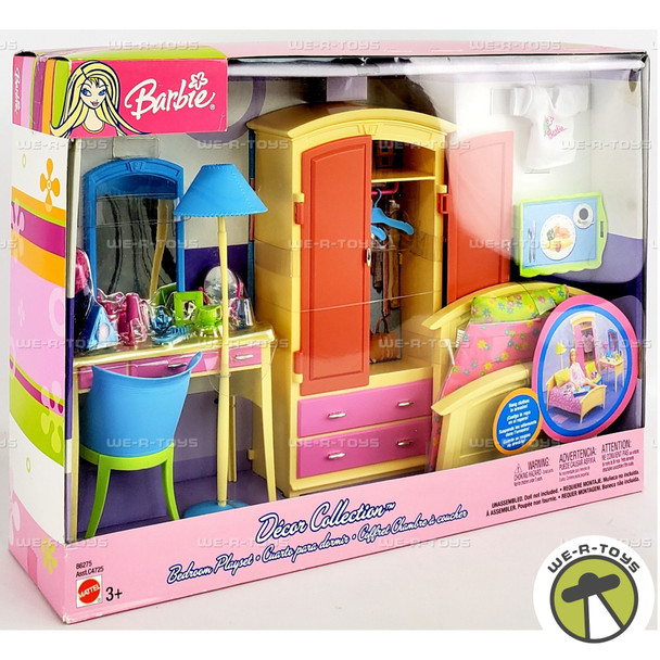Barbie Decor Collection Bedroom Furniture Playset 2003 Mattel B6275