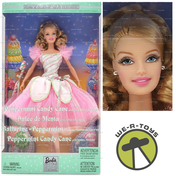 Peppermint Candy Cane Barbie Doll from The Nutcracker 2002 Mattel Multilingual
