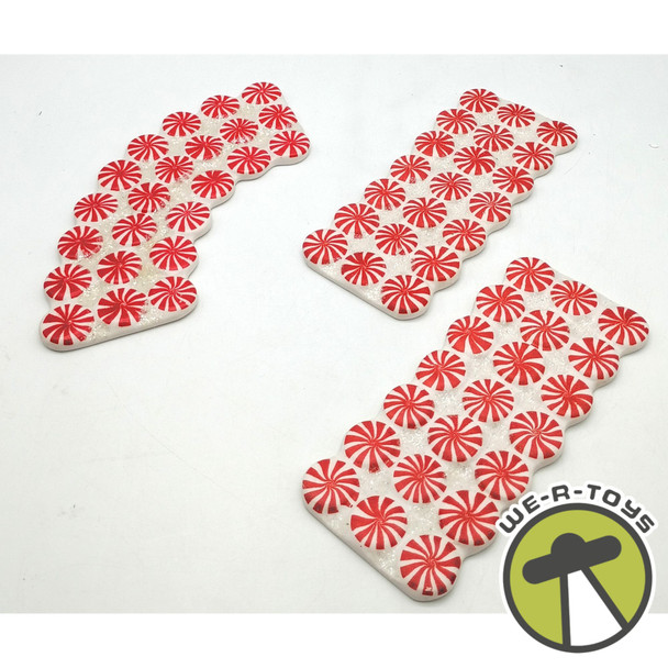 Department 56 Peppermint Walkways Set Village Accessories Lot of 3 #52666