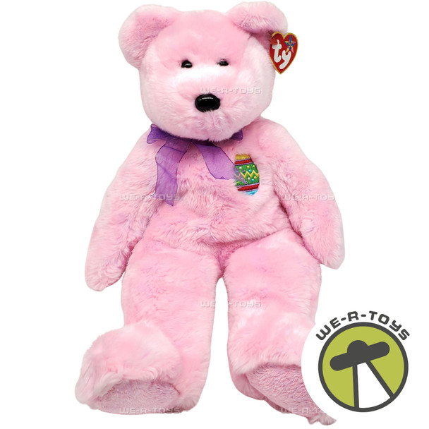 Ty Buddy Eggs the Bear Easter Plush Pink 14 Inch