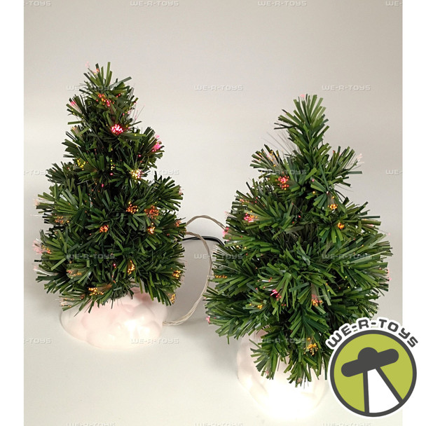 Department 56 Frosty Light Trees Fiber Optic Set of 2 Village Accessories