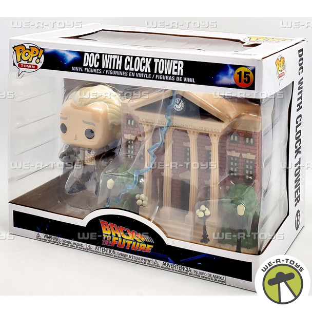 Funko POP Town Back to The Future Doc with Clock Tower 15 Vinyl Figure